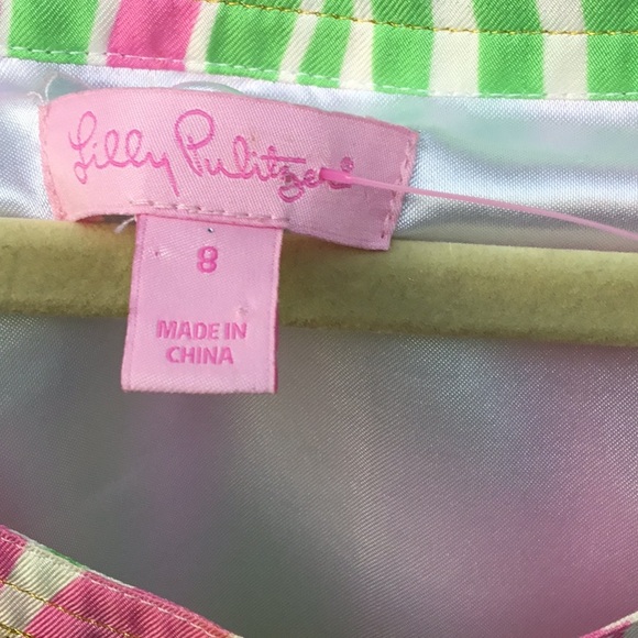 Lilly Pulitzer Faille Silk Pink/Lime Sheath Dress - Picture 8 of 12